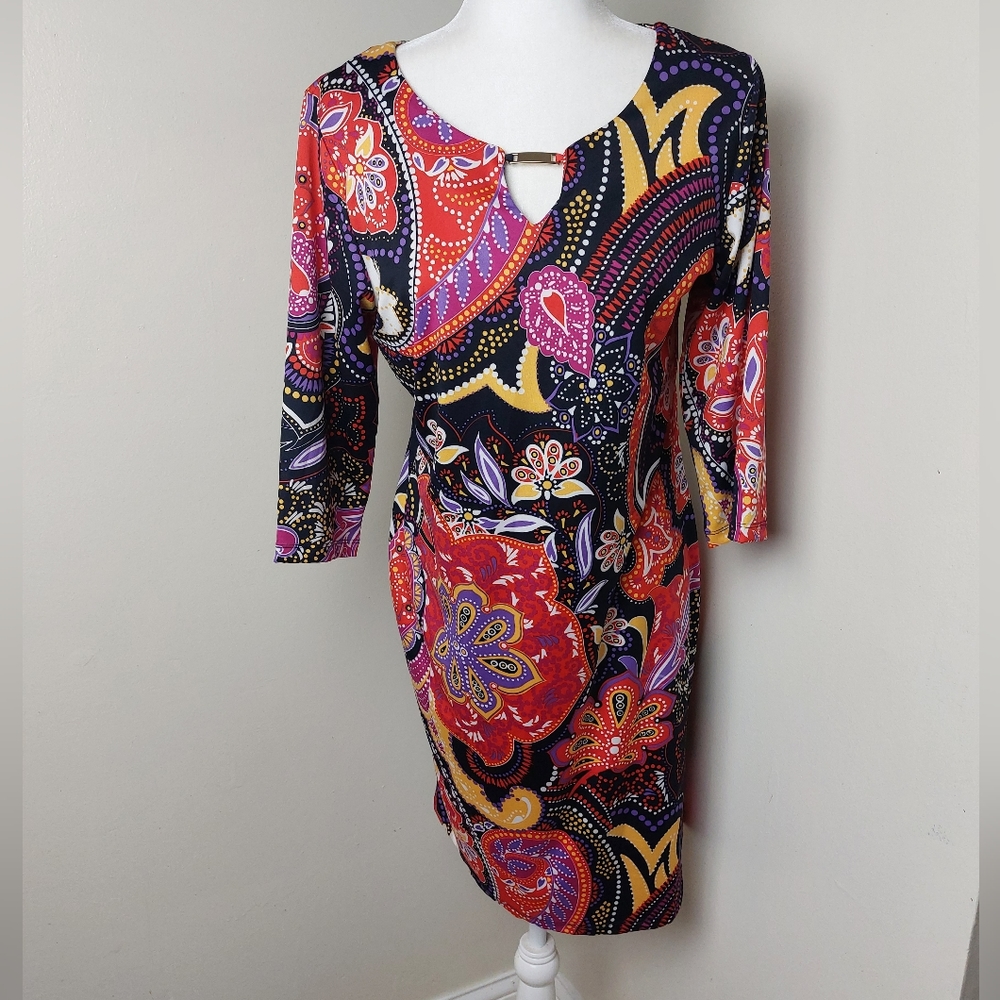 Nina Leonard 3/4 sleeve Dress